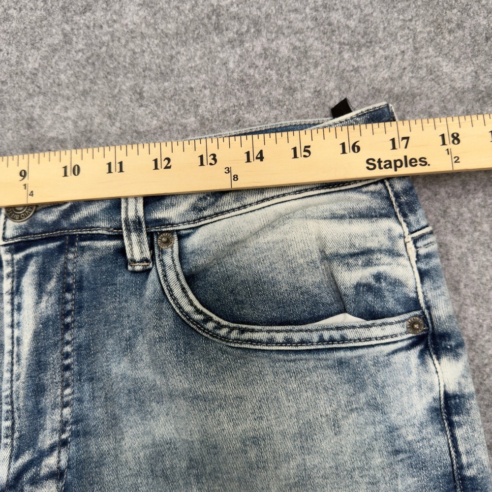 Buffalo David Bitton Driven-X Relaxed Straight Stretch Jeans Light Wash 33 NEW - Picture 9 of 13